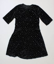 Černé sametové šaty s hvězdičkami GEORGE
