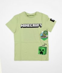 Pistáciové tričko z biobavlny MINECRAFT