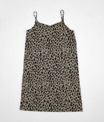 Béžové teplé leopardie šaty RIVER ISLAND