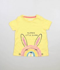Vanilkové tričko s králíčkem a nápisem F&F