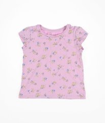 Fialové tričko s květy C&A