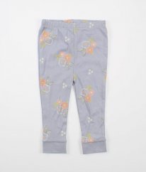 Fialové pyžamové kalhoty s květy NUTMEG