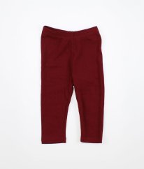 Hnědočervené žebrované tepláčky/legíny z biobavlny H&M