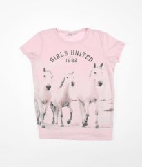 Růžové tričko s obrázkem