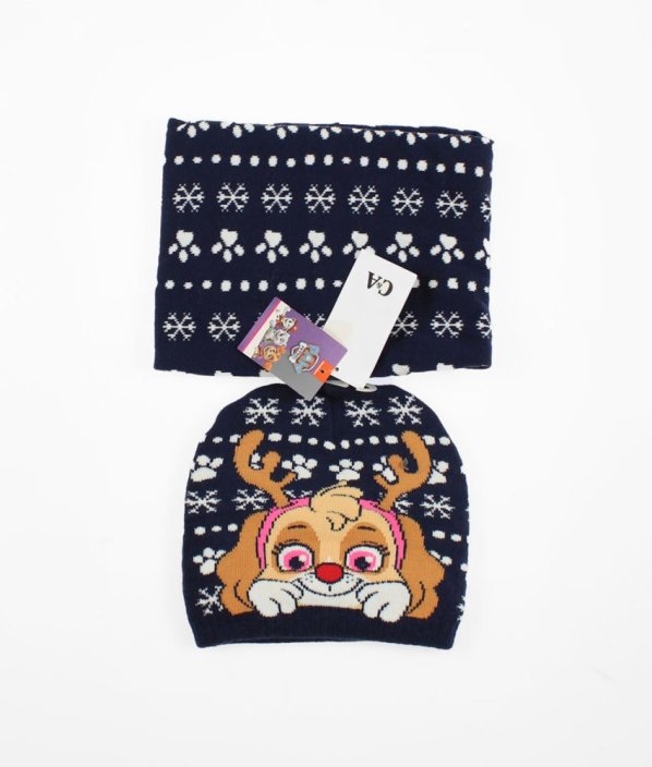 Tmavě modrá čepice a nákrčník paw PATROL C&A