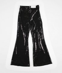 Černé flitrové kalhoty H&M