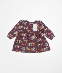 Tmavě fialové silnější mikinové šaty s obrázky NAME IT