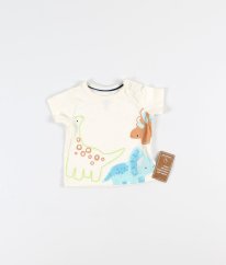 Krémové tričko s dinosaury MOTHERCARE