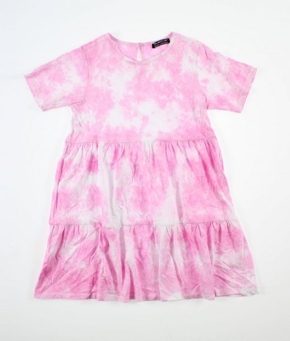 Růžové batikované šaty