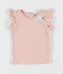 Růžové tričko s volánky KIABI