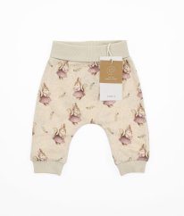 Béžové tepláčky z biobavlny s veverkami NAME IT