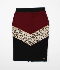 Černovínová sukňa s leopradím pruhom RIVER ISLAND