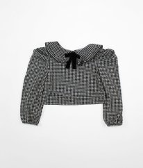 Čiernobiela halenka MATALAN