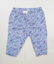 Modrobílé květované lehké kalhoty H&M