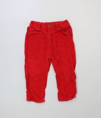 Červené manšestrové kalhoty NEXT