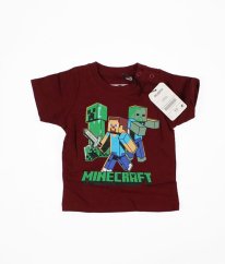 Vínové tričko MINCRAFT