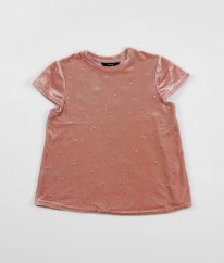 Růžová semišová haleka s kovovými hvězdičkami GEORGE