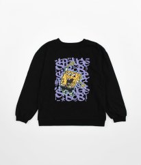 Čierna silnejšia mikina SPONGEBOB