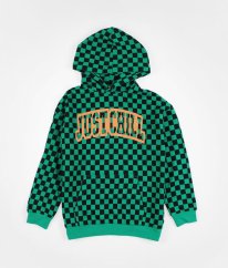 Zelenočerná kostkovaná oversize mikina H&M