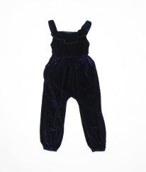 Modrý sametový kalhotový overal GEORGE