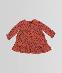 Cihlové leopardí mikinové šaty F&F