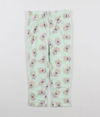Pistáciové fleecové pyžamové kalhoty/tepláky AVON