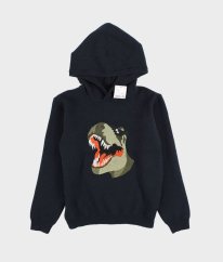 Modrá sveterová mikina s kapucňou dinosaurus KIABI