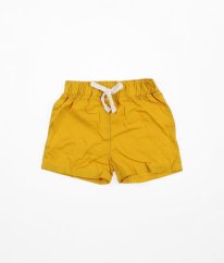 Medové plátěné kraťasy