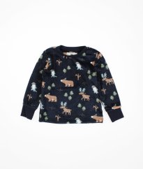 Tmavomodrá heboučká mikina z jemného plyše C&A