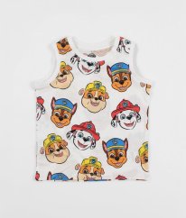 Bílé tílko z biobavlny PAW PATROL
