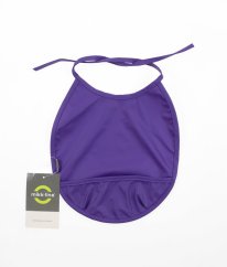 Tmavě fialový pogumovaný bryndáček MIKK-LINE