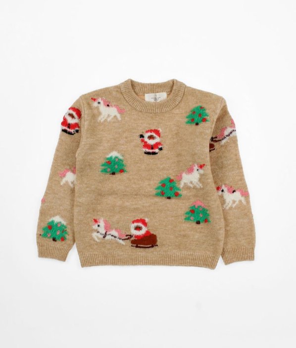 Béžový vánoční svetr s VLNOU H&M