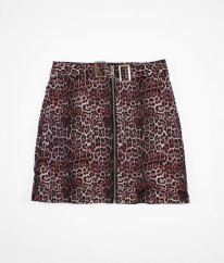 Leopardia silná koženková sukňa RIVER ISLAND