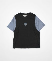 Šedomodré rebrované mikinové tričko H&M