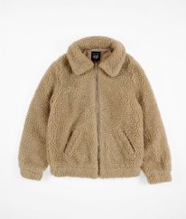 Béžový baránkový kabát NEW LOOK