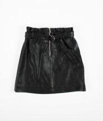 Čierna koženková sukňa RIVER ISLAND