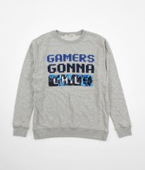Šedá mikina s nápisom H&M