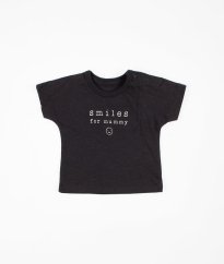 Modrošedé tričko s nápisem GEORGE