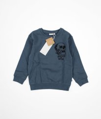 Modrošedá silnější mikina z biobavlny NAME IT