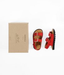 Červené KOŽENÉ sandály (EU 23, stélka 14,3 cm) Denis LIEWOOD
