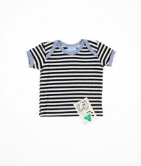 Proužkované žebrované tričko ze silnější bavlny KIP & CO