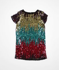 Barevné flitrové šaty