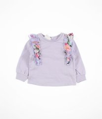 Fialová silnější mikina s krajkou GEORGE