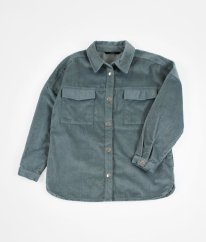 Šedomodrá manšestrová košilová bunda jar/leto GEORGE