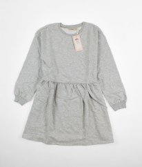 Šedé silnejšie mikinové šaty ONLY