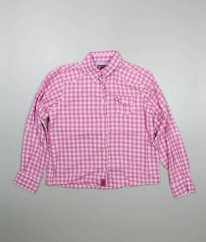 Růžová kostičkovaná košile