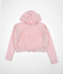 Růžová crop mikina s vytlačeným nápisem PRIMARK