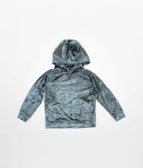 Šedomodrá sametová halenka/mikina NEXT