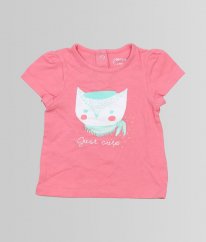 Růžové tričko s kočičkou ORCHESTRA