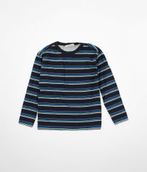 Tmavě modré proužkované triko H&M